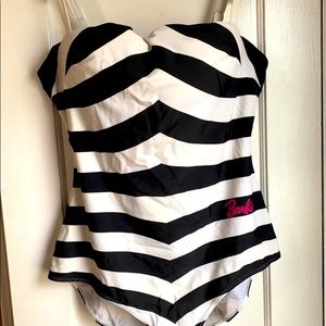 Torrid 💕BARBIE STRIPED ONE PIECE SWIMSUIT